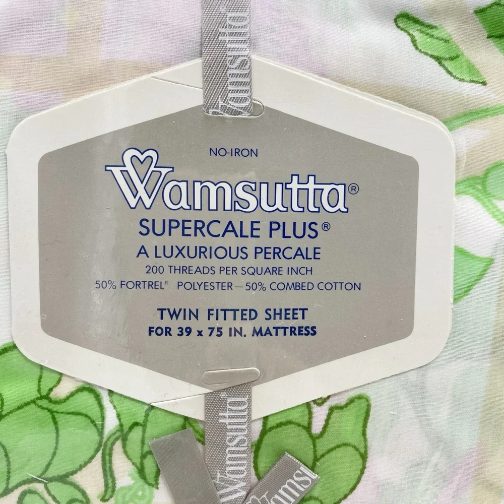 Wamsutta Christian Dior Exclusive Vintage Floral Twin Sheet Set NEW Old Stock